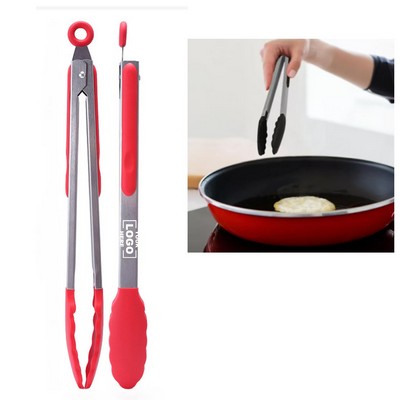 Heat Resistant Silicone Kitchen Tongs for Cooking and Grilling