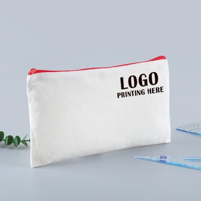 Plain Cotton Canvas Multipurpose Zipper Bag