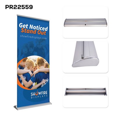 Deluxe Retractable Aluminum Banner Stand 31.5" x 79"