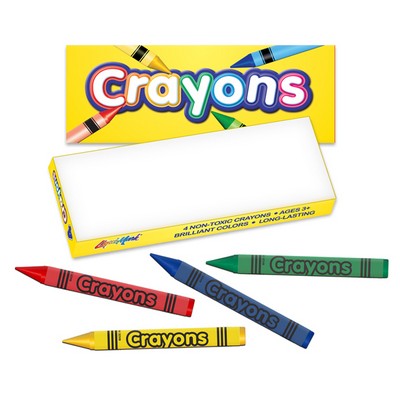 4 Pack of Crayons - Blank