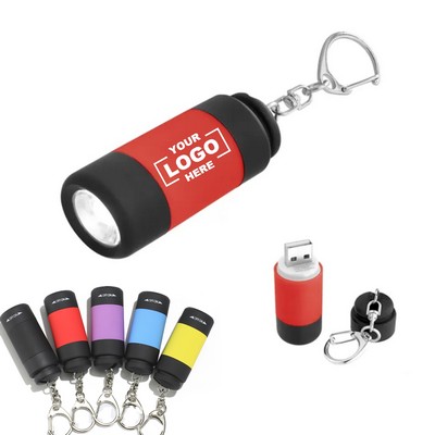 USB Rechargeable LED Keychain Light