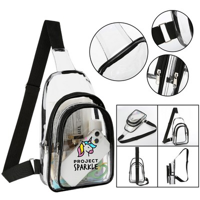 Transparent PVC Crossbody Sling Backpack