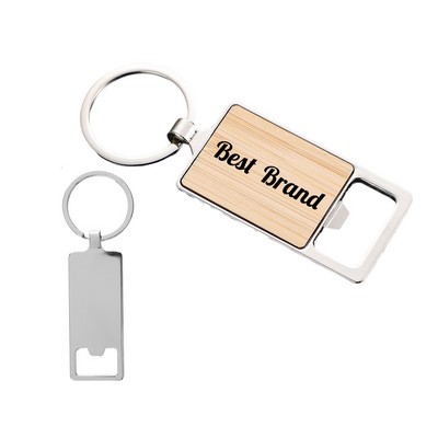 Bamboo Keychain With Built-In Opener