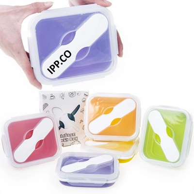 Foldable Bento Lunch Box Collapsible Food Storage Containers