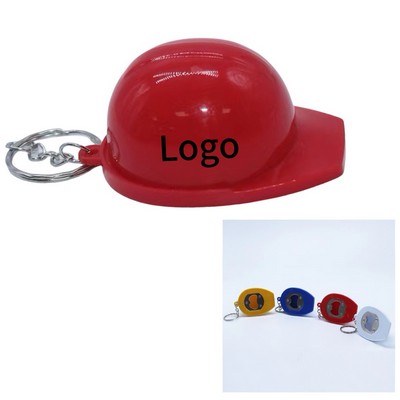 Hard Hat-Shaped Bottle Opener Key Ring