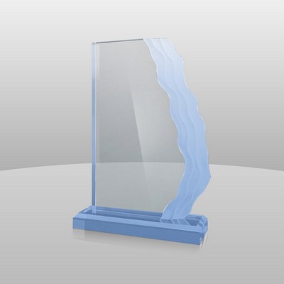 Vertical Mount Blue Wave Length Award (10"x7"x2")