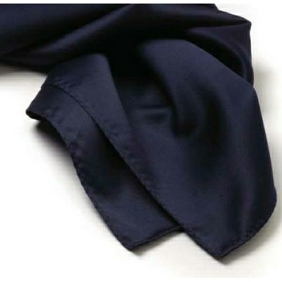 Navy Blue Polyester Satin Scarf - 8"x45"