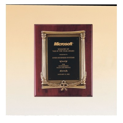 Airflyte Series Rosewood Plaque w/ Black Brass Plate (10 1/2"x13")