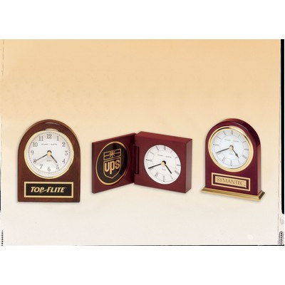 Rosewood Arched Desk Clock