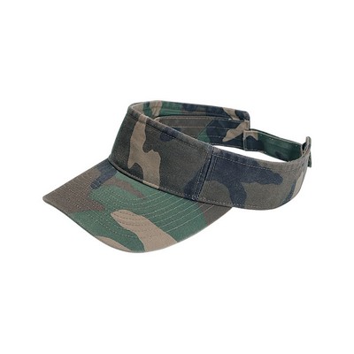 Pro Style Washed Camouflage Visor