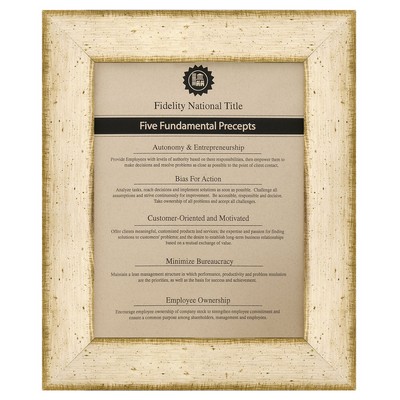 Sundance 8.5" x 11" certificate / document Frame w/ 2" Wide Border