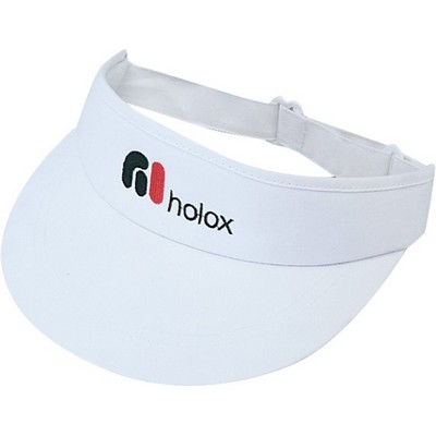 Deluxe White Cotton Twill Visor