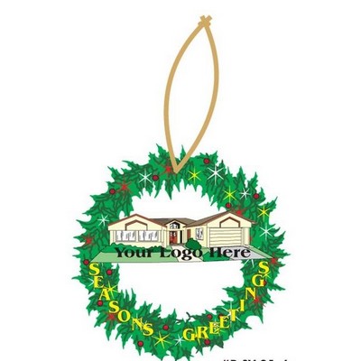 House Executive Wreath Ornament w/ Mirrored Back (8 Square Inch)