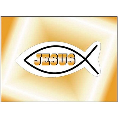 Jesus Fish Metal Photo Magnet (2 1/2"x3 1/2")