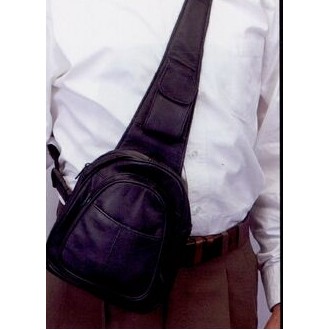 Leather Front Body Bag w/Adjustable Strap