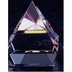 Optic Crystal Rainbow Mounted Pyramid Award (2¾"x2½"x2½")