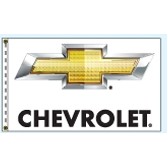 Authorized Dealer Free Flying Drape Flags (Chevrolet®- White)