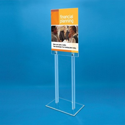 2-Sided Acrylic Floor Poster Stand