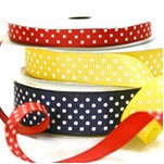 5/8" Swiss Dot Grosgrain Ribbon (100 Yards)