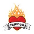 Forever Heart Stock Temporary Tattoo