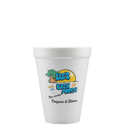 12 oz Foam Cup - White - Hi-Speed