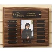 Dark Walnut 12 Month Perpetual Plaque w/Picture (10.5"x13")