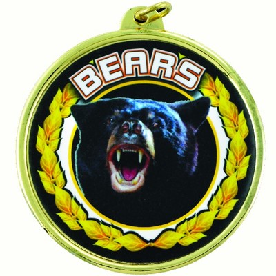 2¼" TM Series Academic Medal w/Bears Mascot Mylar Insert