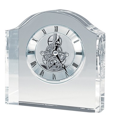 Jumbo Crystal Gear Clock (6 1/8"x6"x1 7/8")