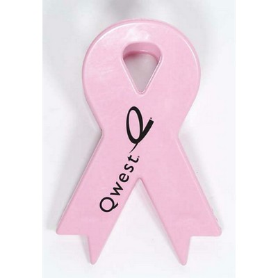 Pink Awareness Ribbon Magnetic Memo Clip