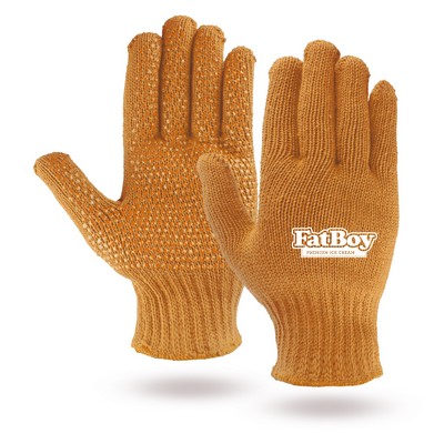 Orange Knit Freezer Gloves