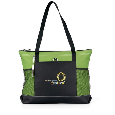 Select Zippered Tote - Apple Green