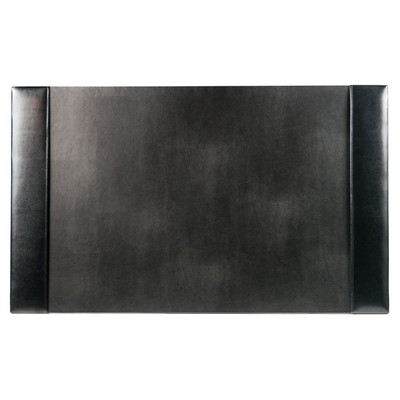 Bonded Leather Black Side Rail Desk Pad (30"x18")