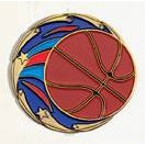 Medal, "Basketball" Color Star - 2 1/2" Dia.