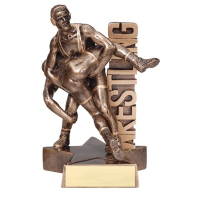 Wrestling, Billboard Resin - 6-1/2"