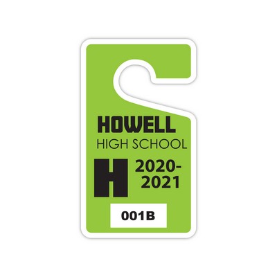 Custom Spot Color Parking Permit w/Reflective (2 3/4"x4 3/4")