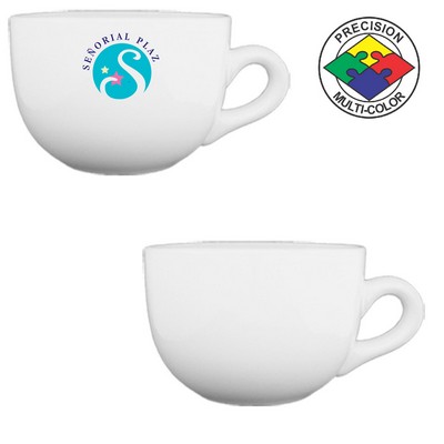 24 Oz. White Latte Bowl Mug - Dishwasher Resistant - Precision Spot Color