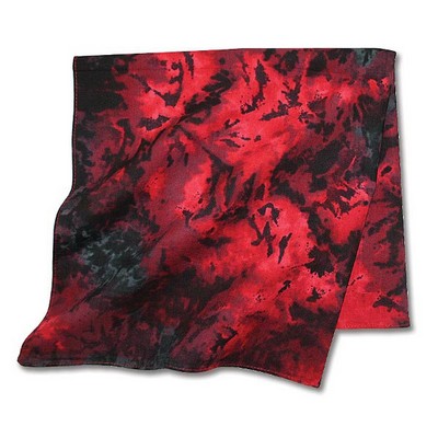 Red/Black Tie Dye Bandanna 22"x22"