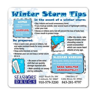 Health & Safety Winter Storm Tips Magnet