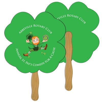 Clover Hand Fan Full Color (2 Sides)