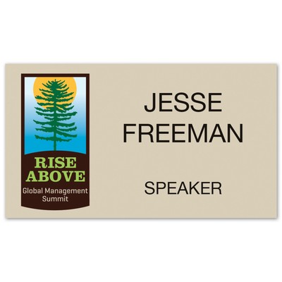 Deluxe Name Badge Custom Uv Inkjet & Engraved (6-10 Square Inches)