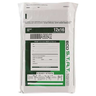 Eco Stat Cash, Evidence, Deposit, Security Bag (12" x 16")