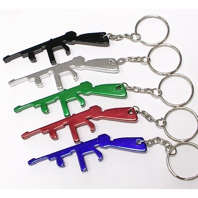 Rifle Aluminum Bottle Opener w/Keychain