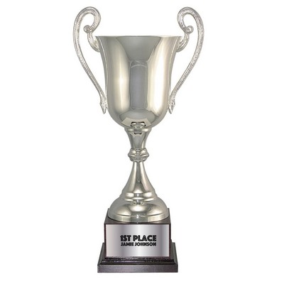 Slim Detailed Silver Plated Italian Cup