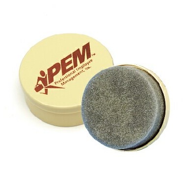 No-Buff Shoe Shine Sponge w/Round Case