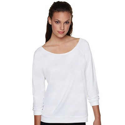 Next Level Ladies 4.9 Ounce Terry Raw Edge Raglan Sleeve T-Shirt