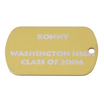 Gold Dog Tag