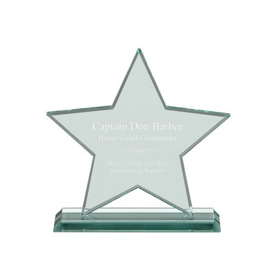 5 1/4" Jade Glass Star