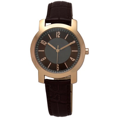 Matsuda Concord Rose Gold Watch (Brown/Brown - Men's)