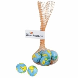 Chocolate Earth Balls in Mesh Bag (5 Piece)