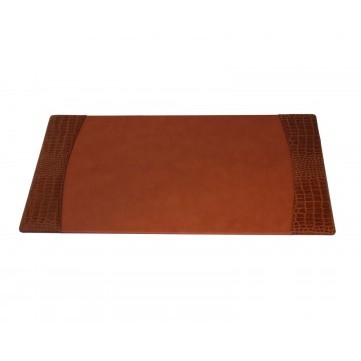 Protacini® Cognac Brown Italian Leather Desk Pads